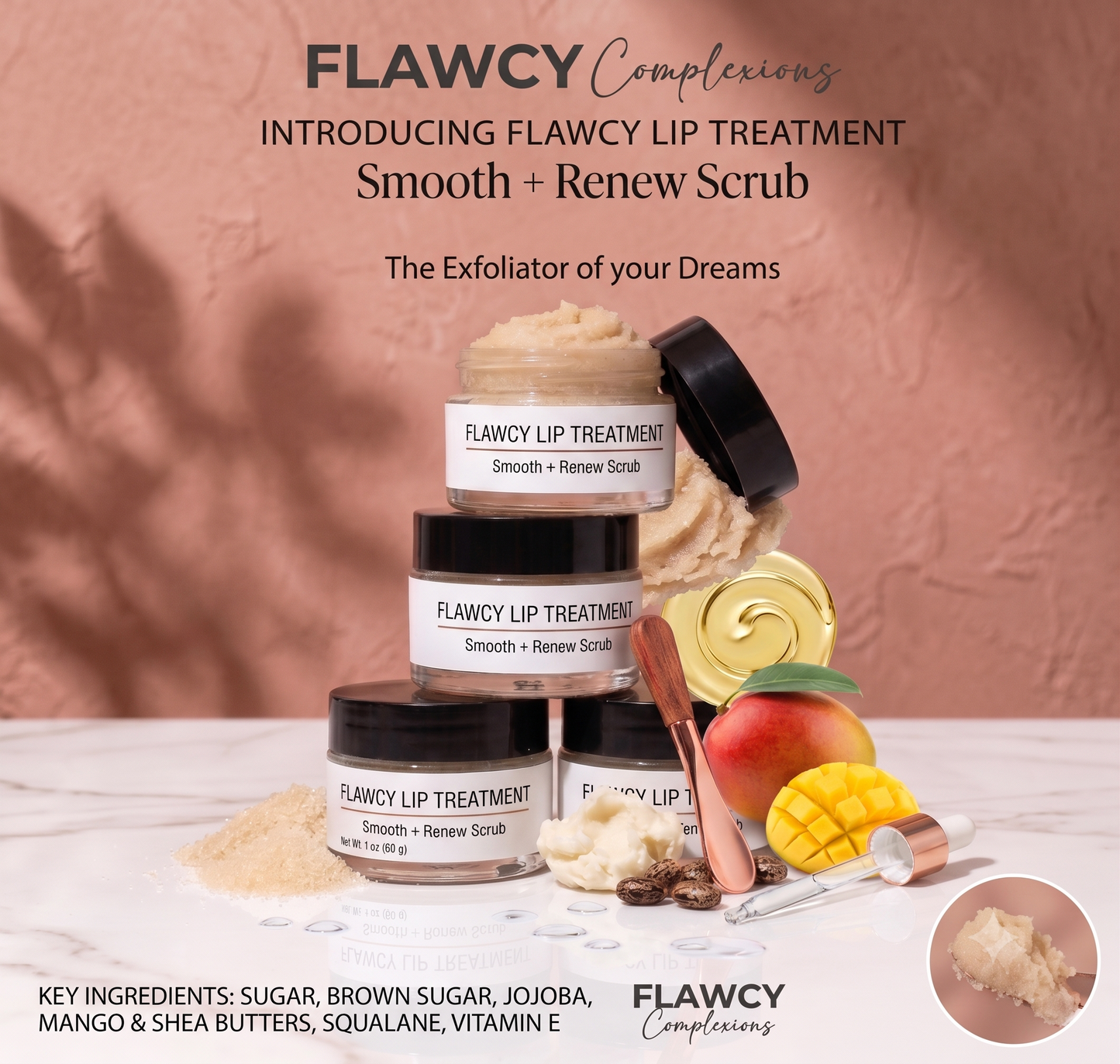 Flawcy Lip Treatment – Smooth + Renew Scrub
