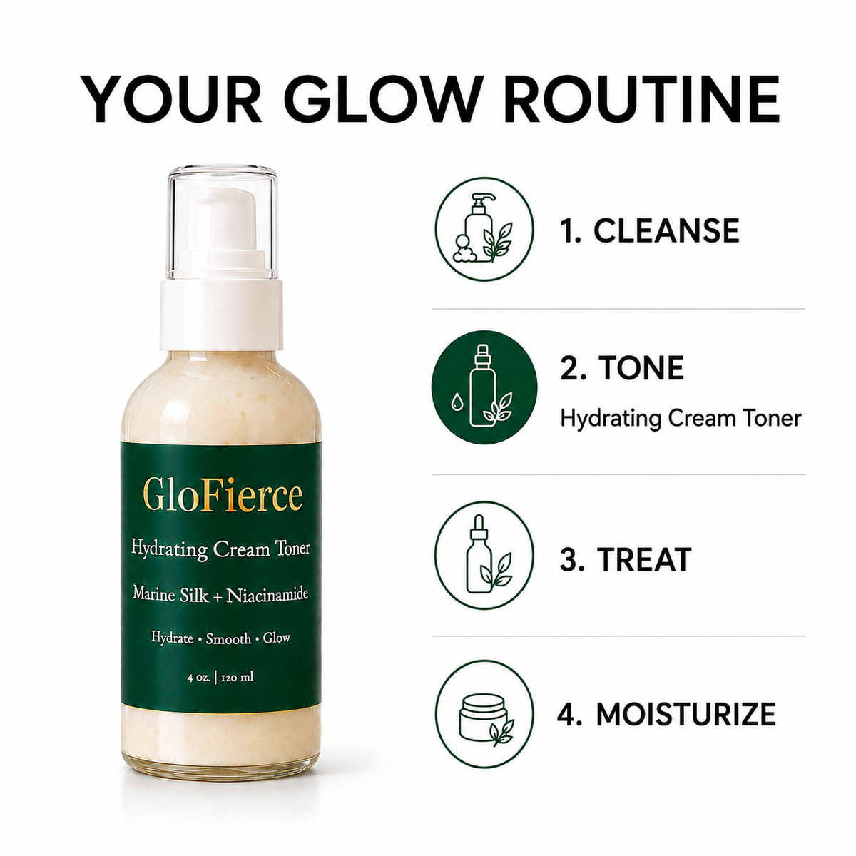 GloFierce Hydrating Cream Toner with Centella Asiatica