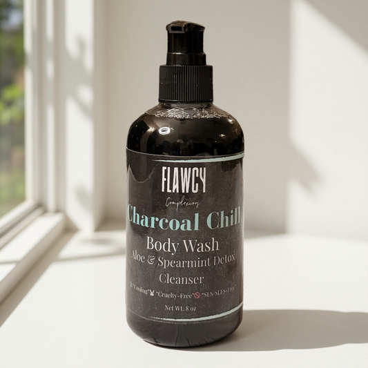 Charcoal Chill Body Wash – Aloe & Spearmint Detox Cleanser