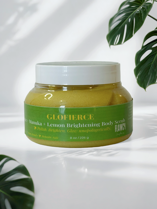 GLOFIERCE™ Turmeric + Manuka + Lemon Brightening Body Scrub