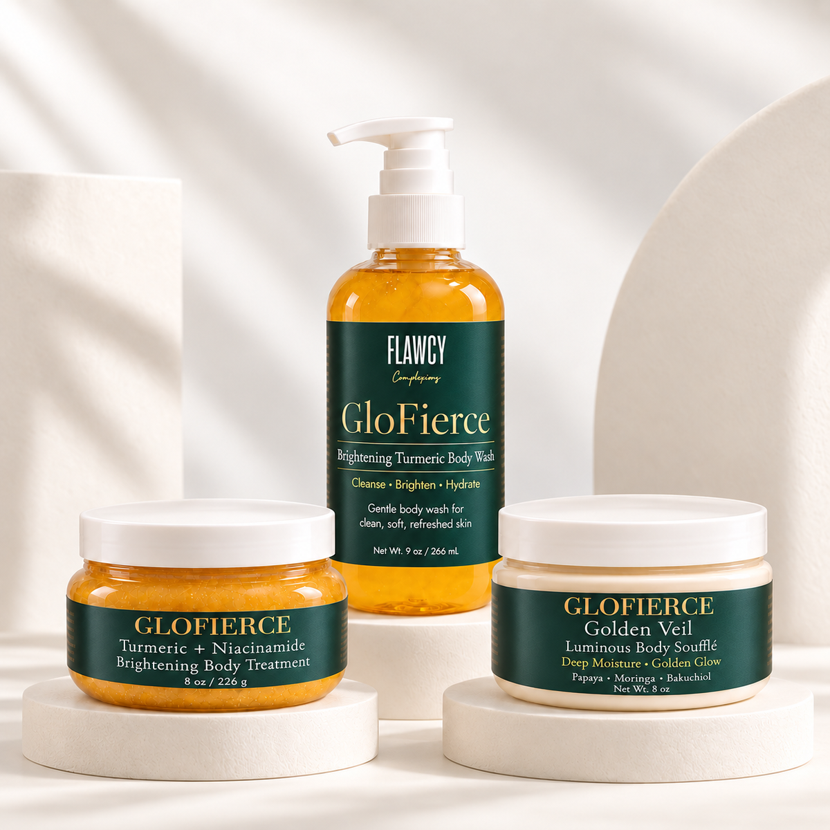 GloFierce 3-Piece Brightening Body Bundle