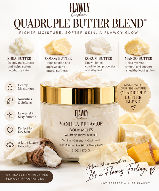 Flawcy Body Melt -Skin Brightening  Quadruple Body Butter blend