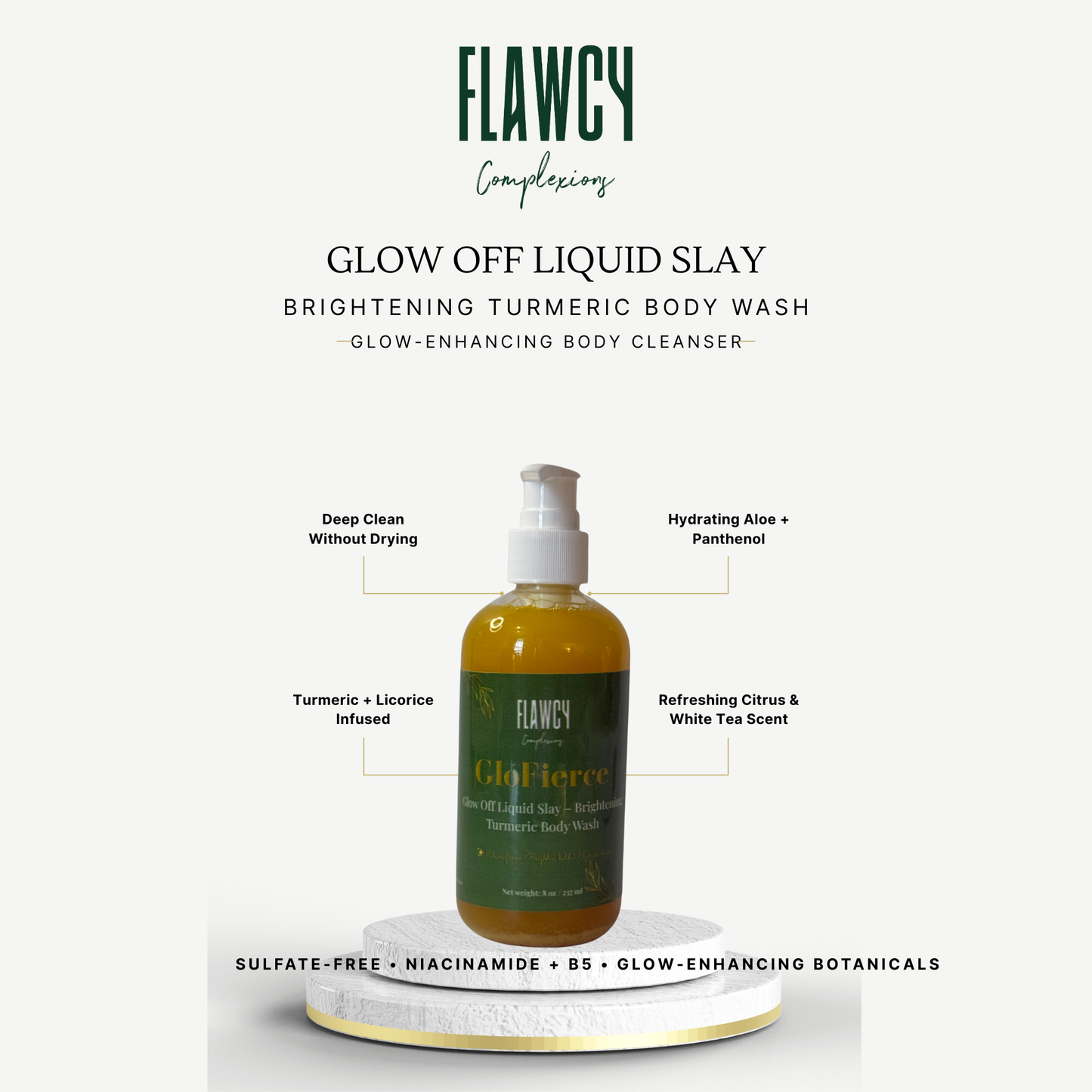GloFierce Liquid Slay Brightening Turmeric Body Wash