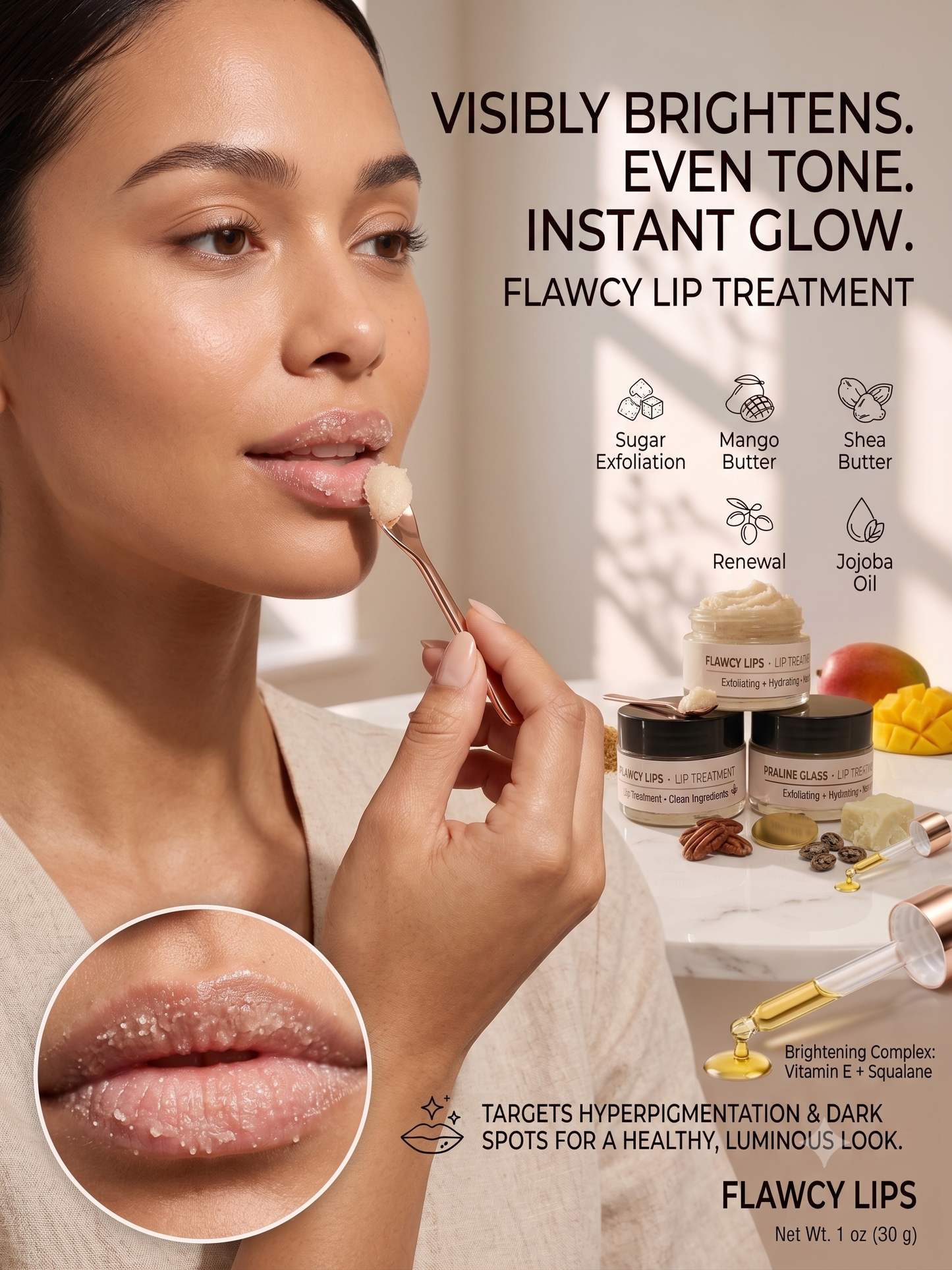 Flawcy Lip Treatment – Smooth + Renew Scrub