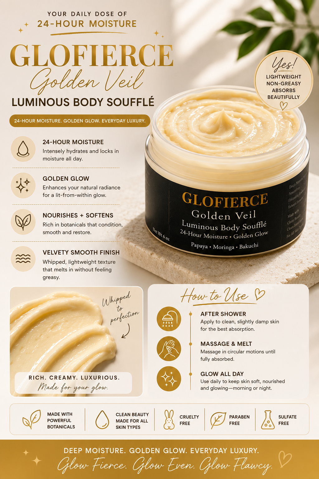 GLOFIERCE Luminous Body Soufflé