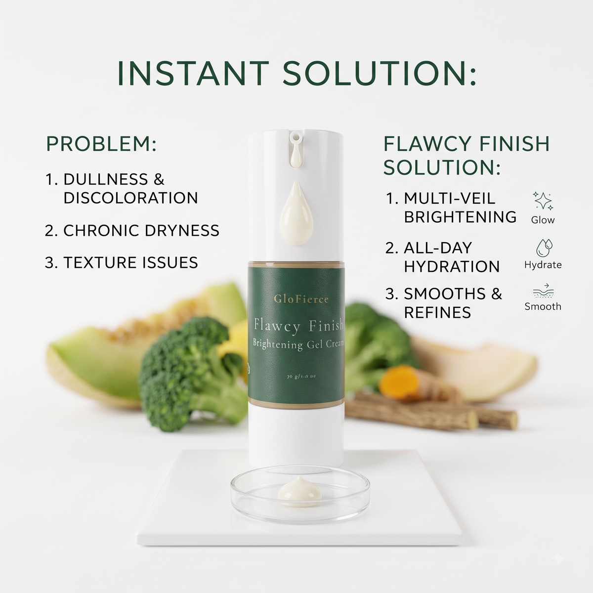 FLAWCY FINISH Brightening + Hydrating Moisturizer