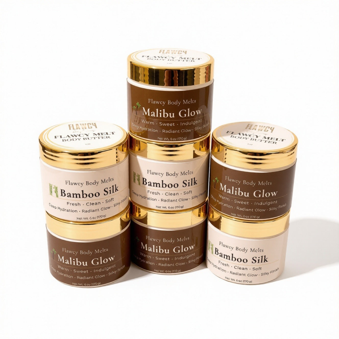 Flawcy Body Melt -Skin Brightening Body Butter (Quadruple Butter Blend) 6 oz (Seasonal)