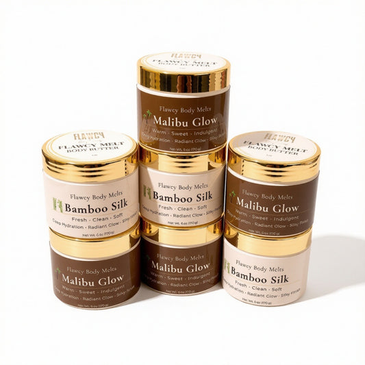 Flawcy Body Melt -Skin Brightening Body Butter (Quadruple Butter Blend) 6 oz (Seasonal)
