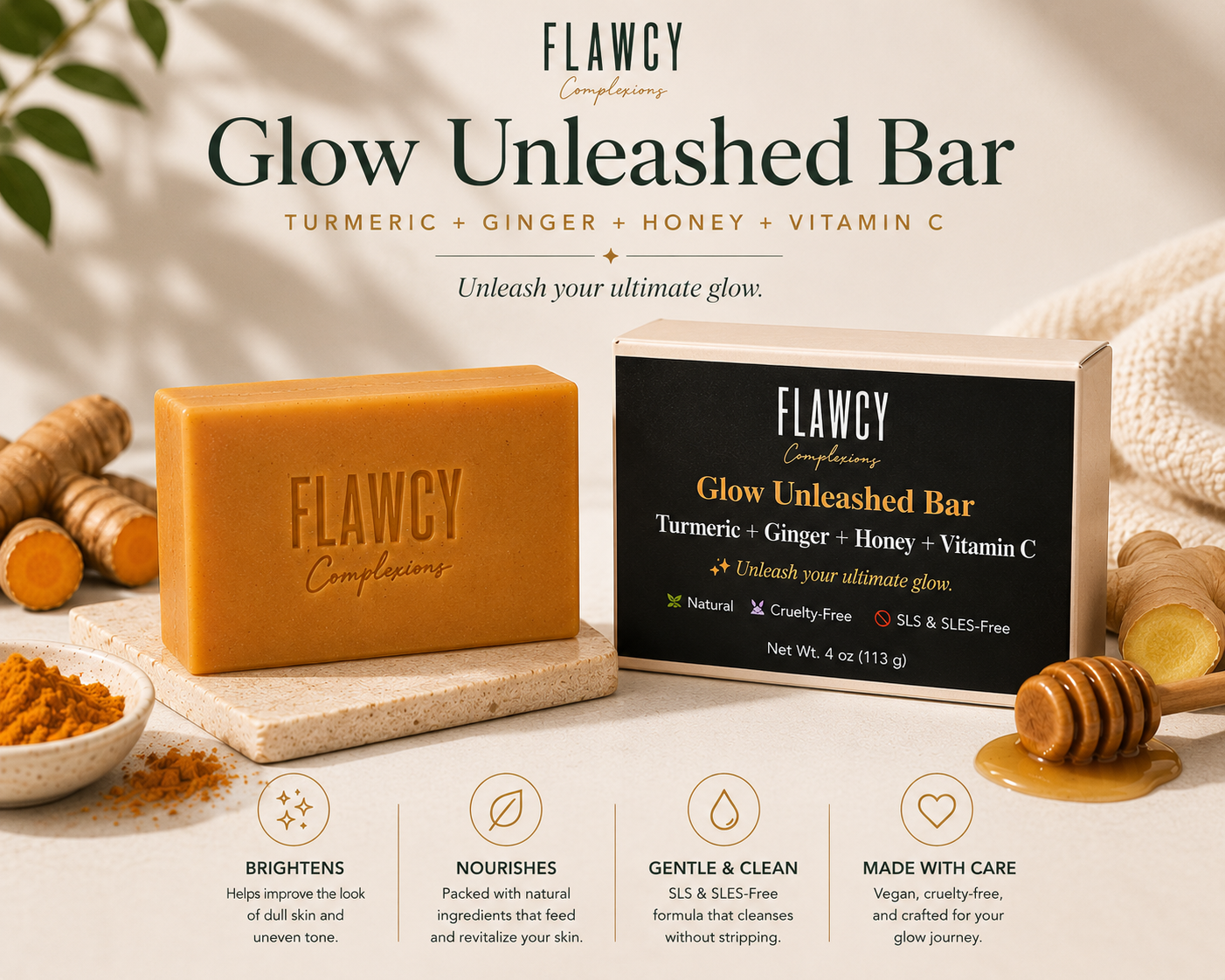 Glow Unleashed Bar Brightening Cleansing Bar