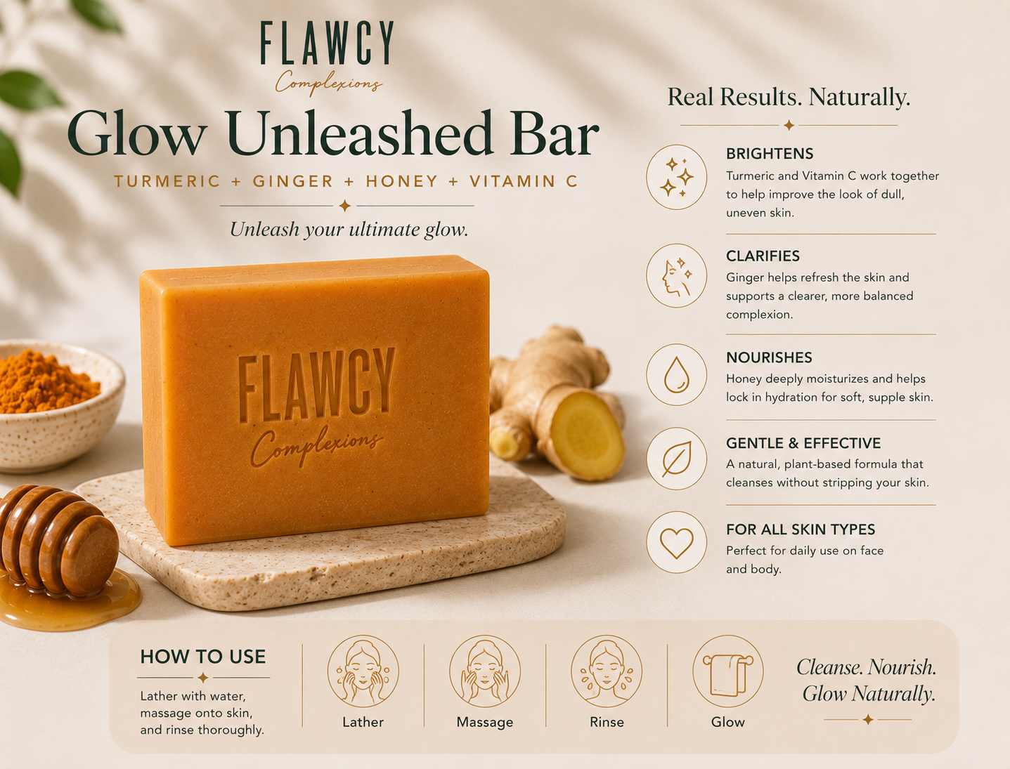Glow Unleashed Bar Brightening Cleansing Bar