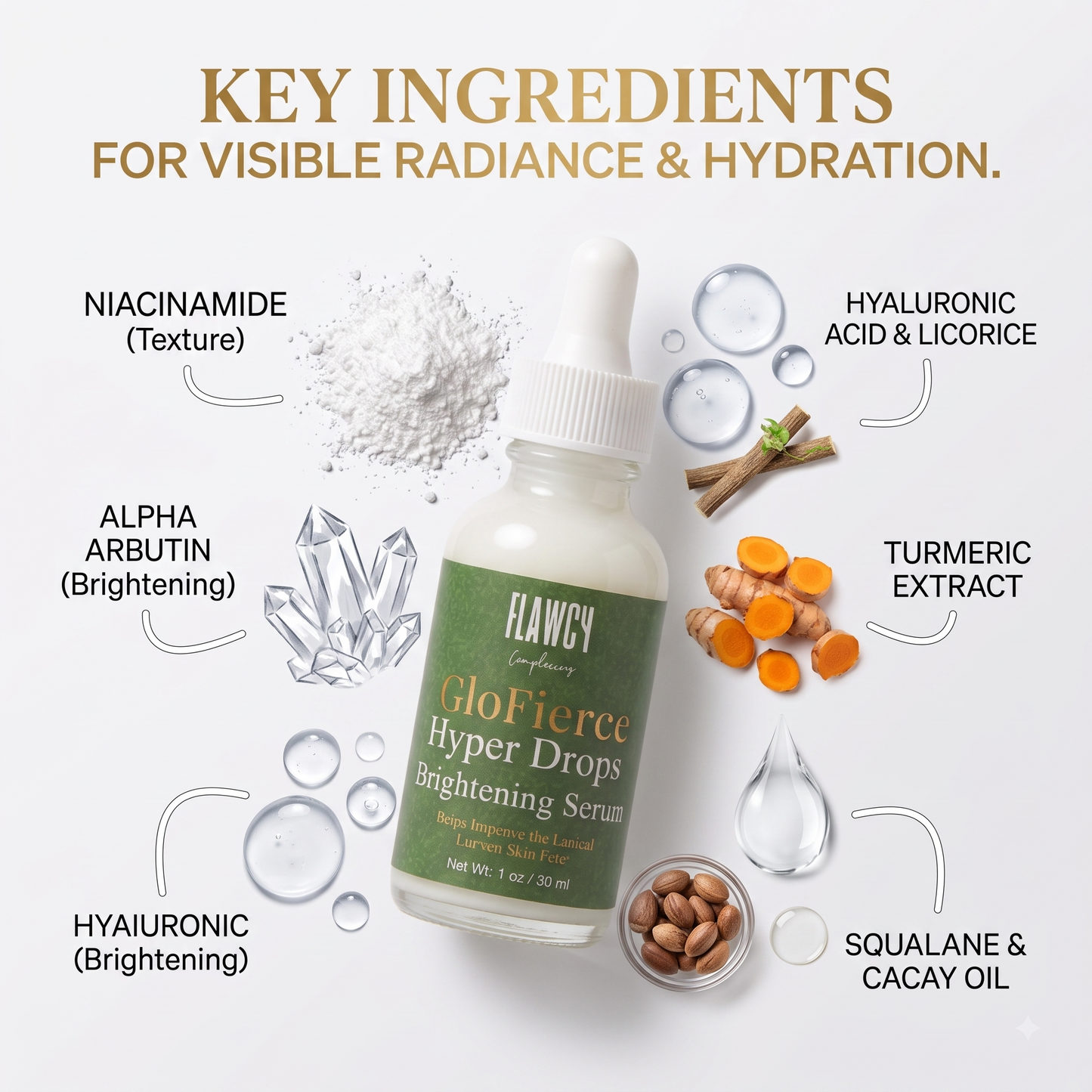 GloFierce HyperGlow Drops – Radiance Hydration Serum