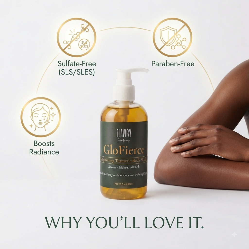 GloFierce  Brightening Turmeric Body Wash