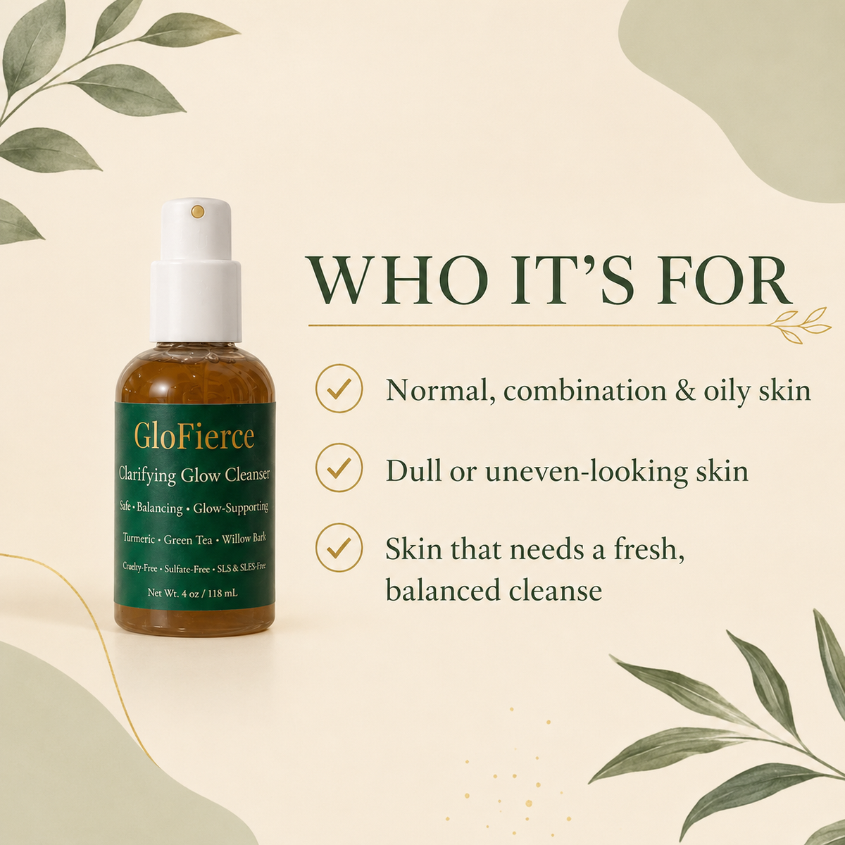 GloFierce Clarifying Glow Face Cleanser