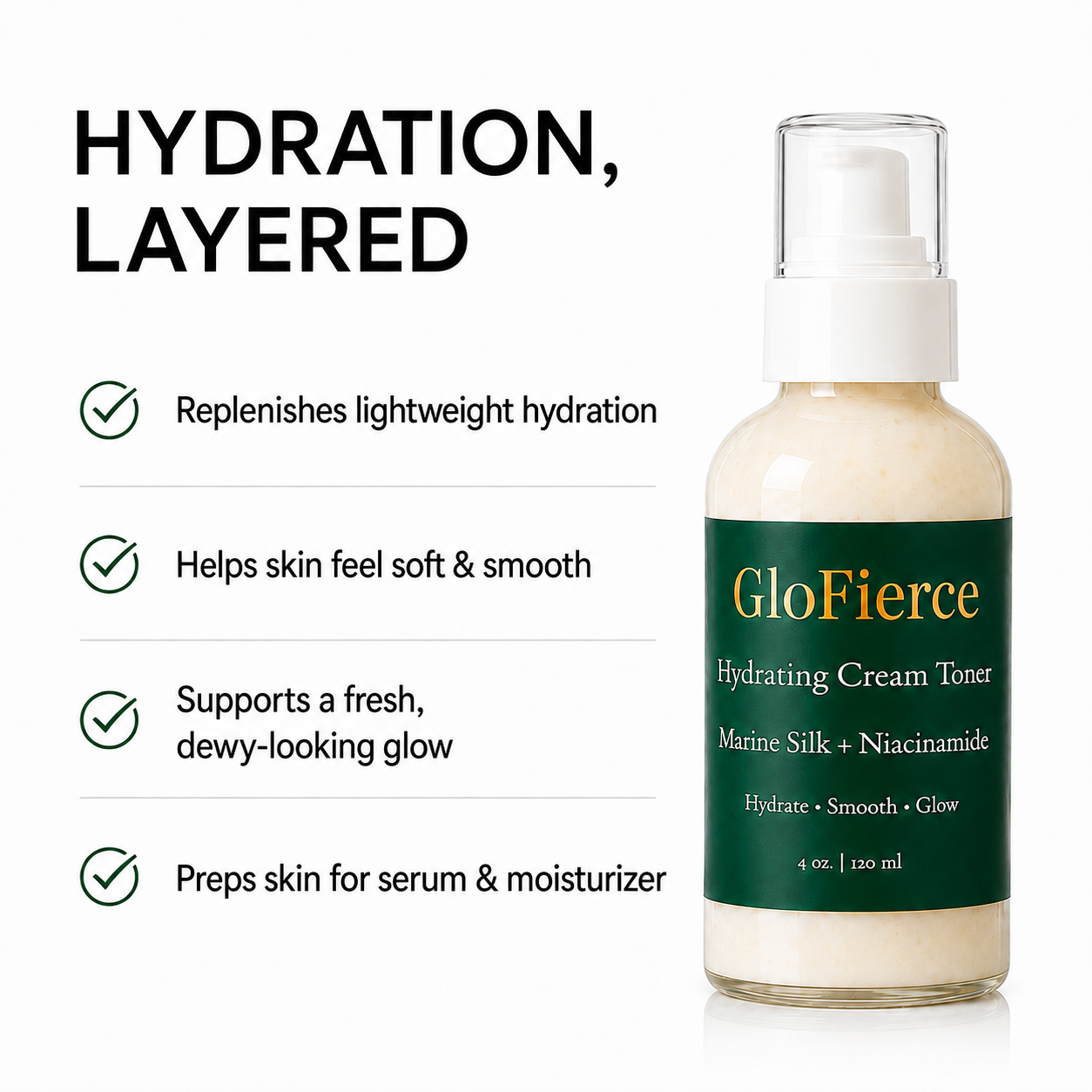 GloFierce Hydrating Cream Toner